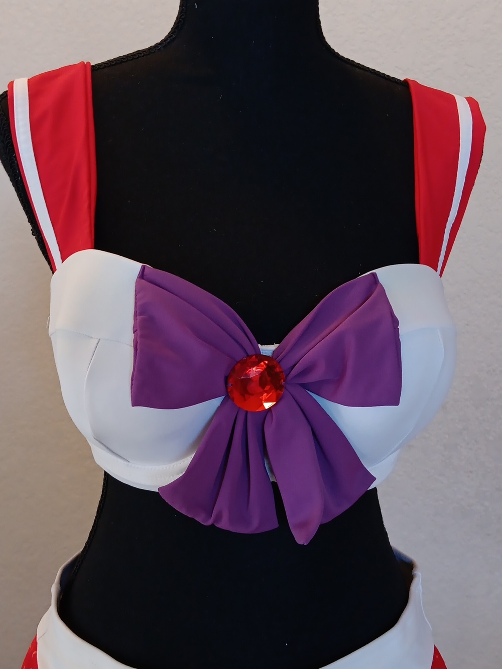 Sailor Moon Bikini Set Red With Purple Gem Plus Size Size 0 - Picture 2 of 12